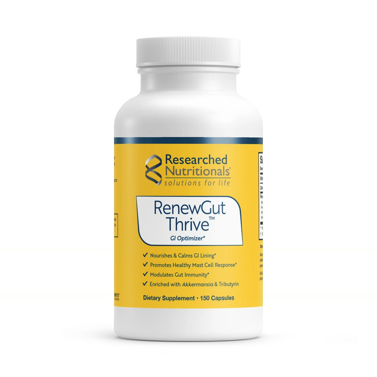 Researched Nutritionals RenewGut Thrive GI Optimizer โ 150 Capsules